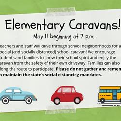 School Caravans Organized for Elementary Students and Families for May 11th 
